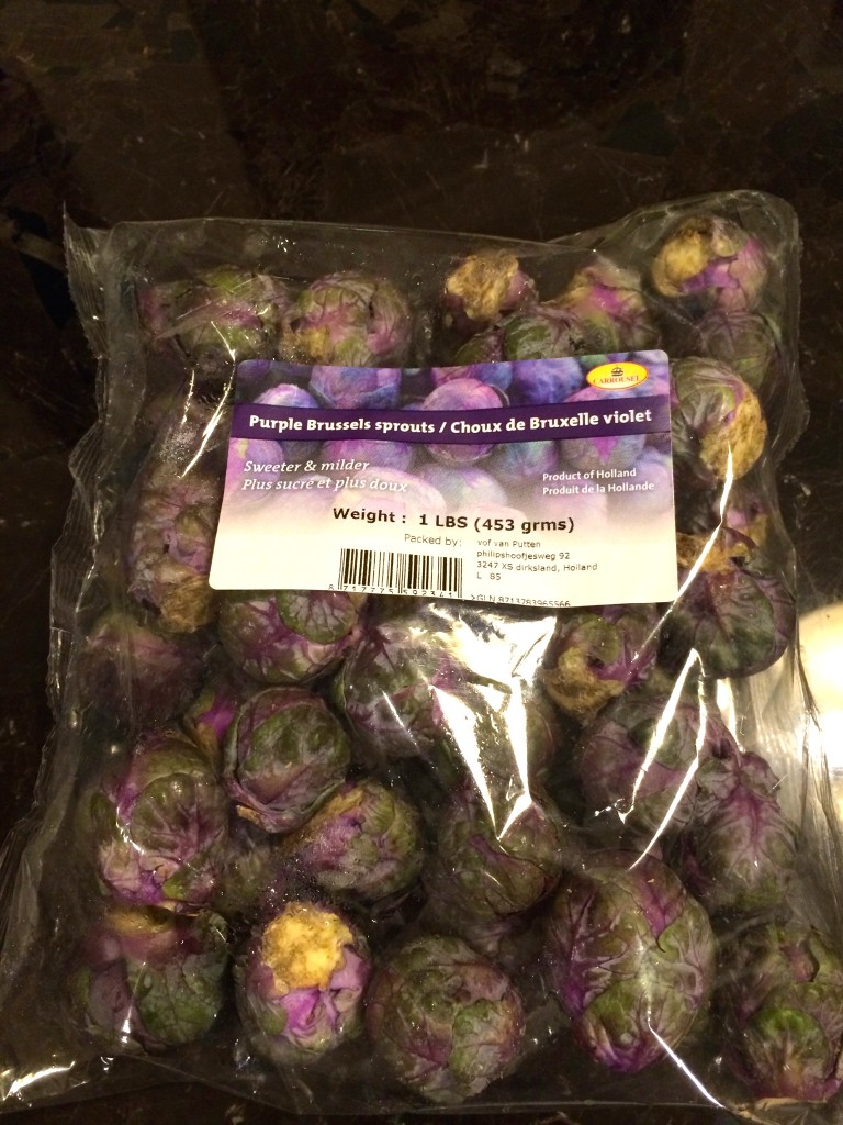 Amazing PURPLE brussels sprouts!