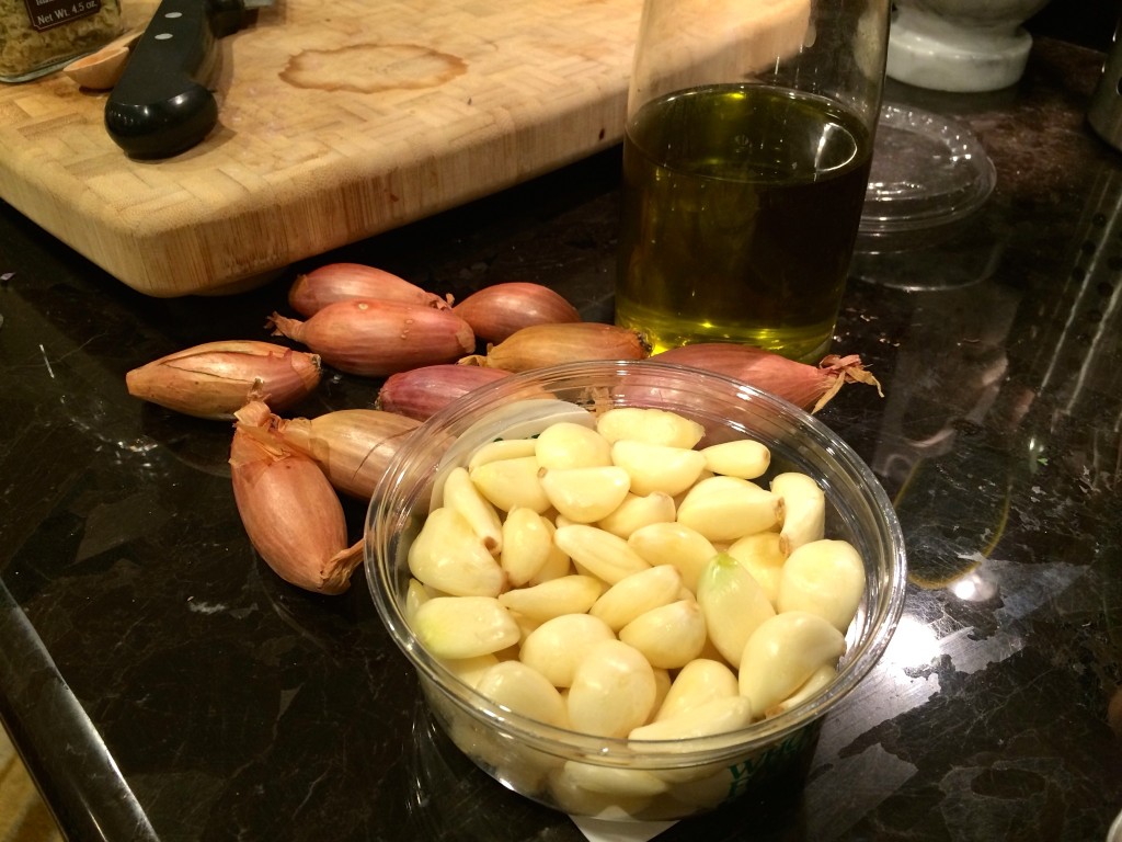 Shallots and garlic